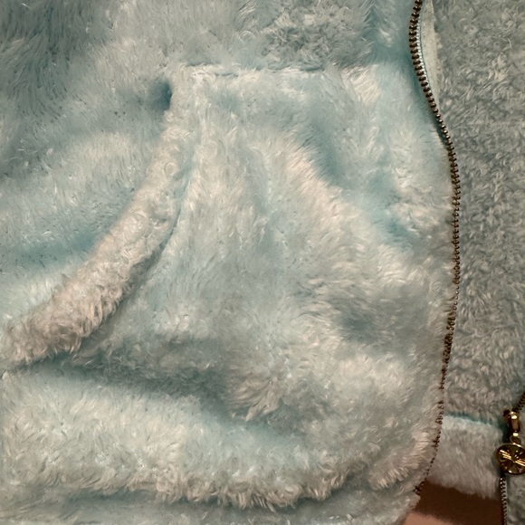 Lilly Pulitzer Light Blue Fuzzy Jacket - Picture 4 of 6